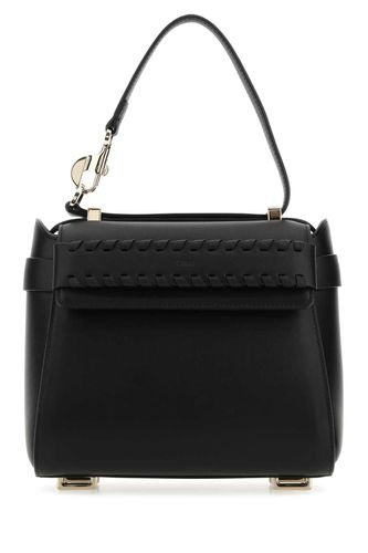 Black Leather Small Nacha Handbag - Chloé - Modalova