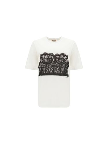 Corset Print T-shirt - Alexander McQueen - Modalova