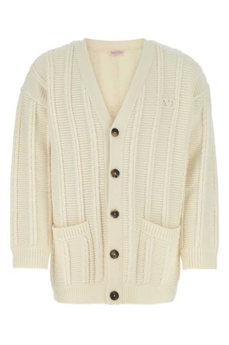 Ivory Wool Cardigan - Valentino Garavani - Modalova