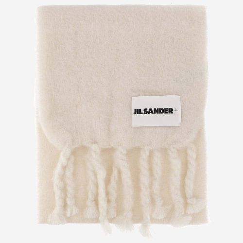 Wool Blend Scarf With Logo - Jil Sander - Modalova