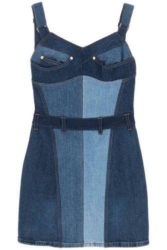 Patchwork Denim Mini Dress - Marine Serre - Modalova