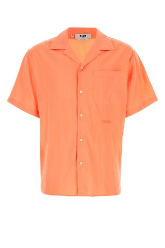 MSGM Peach Viscose Blend Shirt - MSGM - Modalova