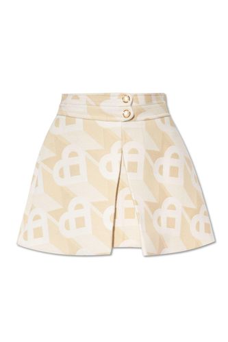 Monogram-pattern Front Slit Mini Skirt - Casablanca - Modalova