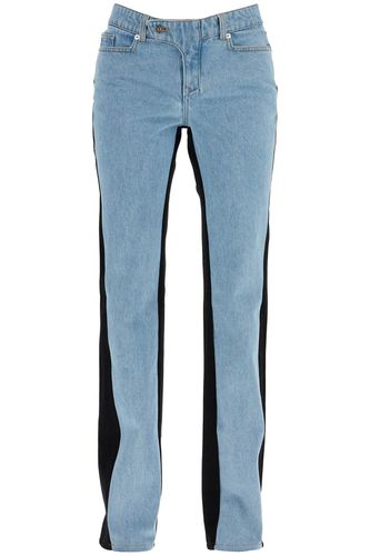 Bicolor Straight Leg Jeans With Two - Mugler - Modalova