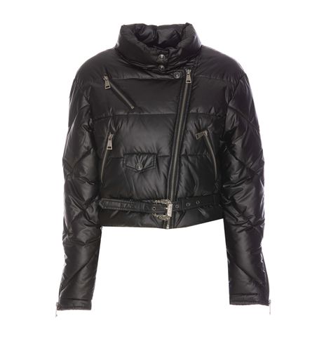 Baroque Buckle Metallized Down Jacket - Versace Jeans Couture - Modalova