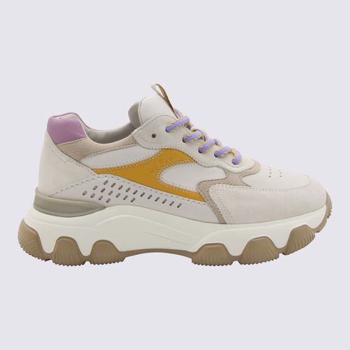 Yellow And Violet Leather Hyperactive Sneakers - Hogan - Modalova