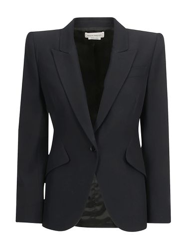 Black Jacket In Thin Crepe With Pointed Shoulders - Alexander McQueen - Modalova
