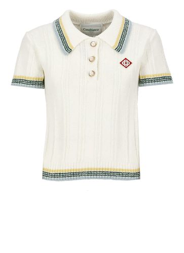 Polo Shirt With Decorative Buttons - Casablanca - Modalova