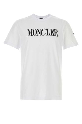 Moncler White Cotton T-shirt - Moncler - Modalova