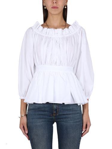 Alexander McQueen Cotton Poplin Top - Alexander McQueen - Modalova