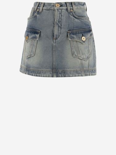 Balmain Denim Mini Skirt - Balmain - Modalova