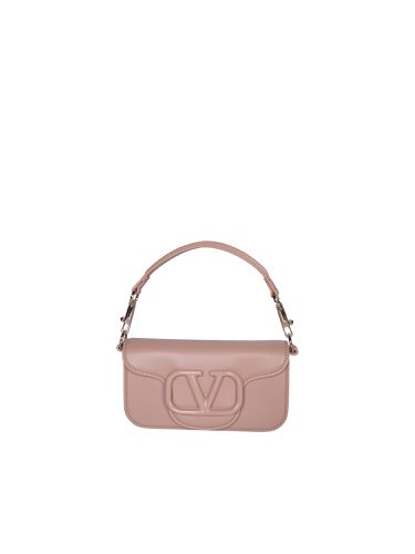 Powder Pink Leather Locã² Handbag - Valentino - Modalova