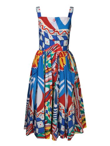 Carretto-printed Poplin Midi Dress - Dolce & Gabbana - Modalova