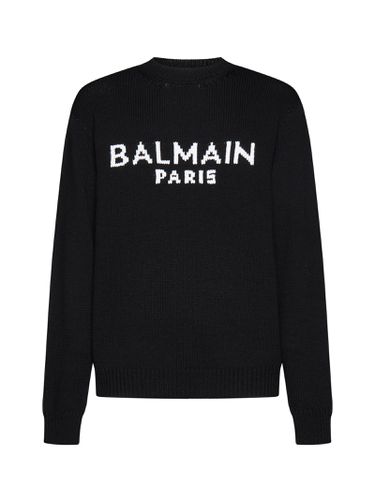 Balmain Jacquard Logo Sweater - Balmain - Modalova