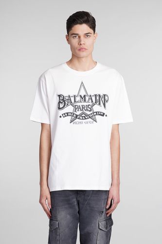 Balmain T-shirt In White Cotton - Balmain - Modalova