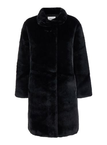 Blair Midi Coat With High Neck In Eco Fur Woman - Apparis - Modalova