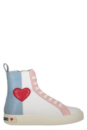 Leather High-top Sneakers - Love Moschino - Modalova