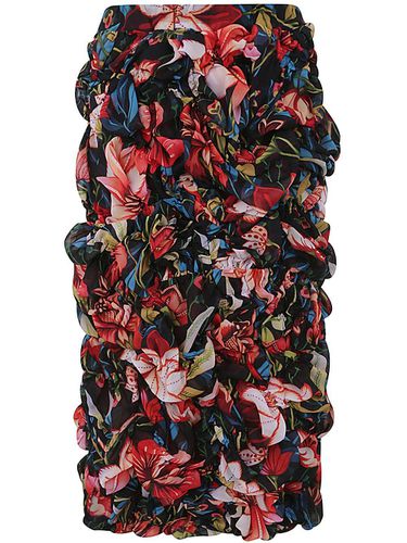 Graphic Printed Ruched Midi Skirt - Comme des Garçons - Modalova