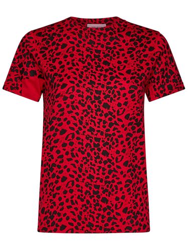 Leopard Printed Crewneck T-shirt - Alexander McQueen - Modalova