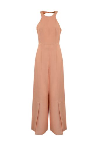 Long Jumpsuit In Linen Blend - TwinSet - Modalova