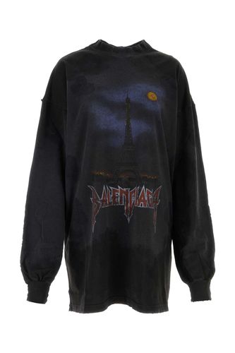 Black Cotton Oversize T-shirt - Balenciaga - Modalova