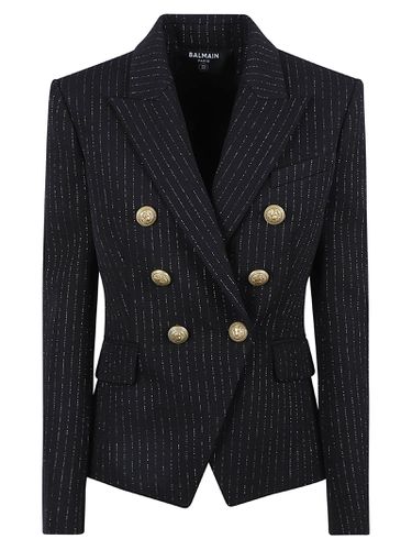 Double-breasted Pinstripe Blazer - Balmain - Modalova