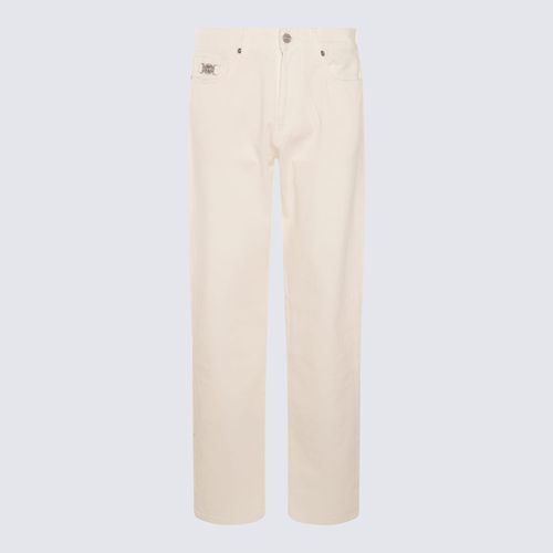 Versace White Cotton Denim Jeans - Versace - Modalova