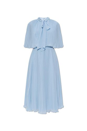 Pleated Chiffon Cape Midi Dress - self-portrait - Modalova