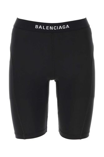Black Stretch Polyester Leggings - Balenciaga - Modalova