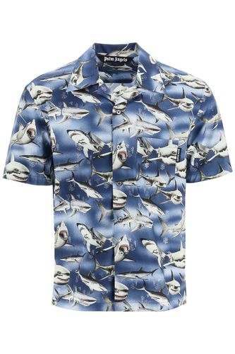 Palm Angels Shark Bowling Shirt - Palm Angels - Modalova