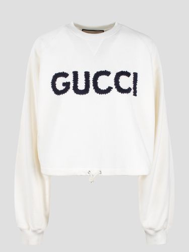 Cotton Jersey Drawstring Sweatshirt - Gucci - Modalova