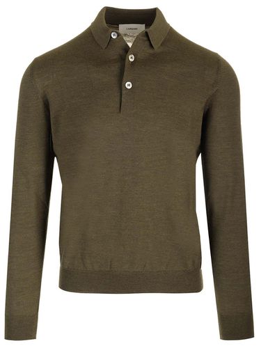 Wool Long-sleeved Polo Shirt - Lardini - Modalova