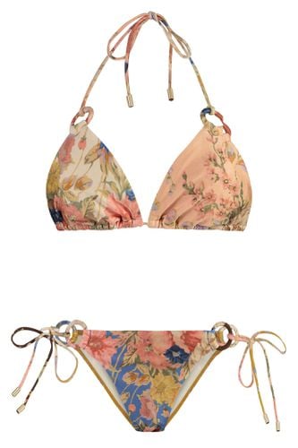 The August Spliced Ring Tie Triangle Bikini - Zimmermann - Modalova