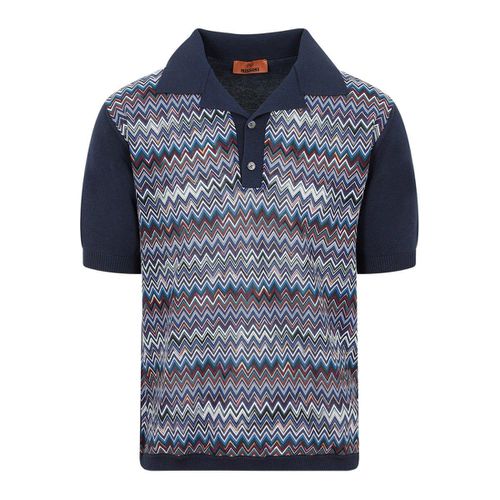 Zigzag Short-sleeved Polo Shirt - Missoni - Modalova