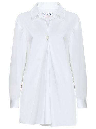 Off- Poplin Flower Button Shirt - Off-White - Modalova