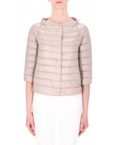 Herno Cropped Sleeve Down Jacket - Herno - Modalova