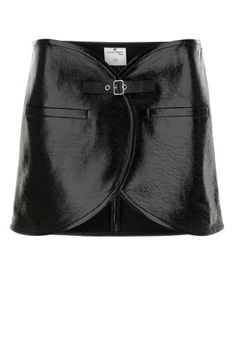 Courrèges Black Vinyl Mini Skirt - Courrèges - Modalova