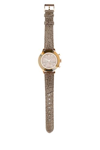 Dove Grey Leather Octea Chrono Watch - Swarovski - Modalova