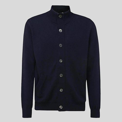 Brioni Navy Cashmere Cardigan - Brioni - Modalova