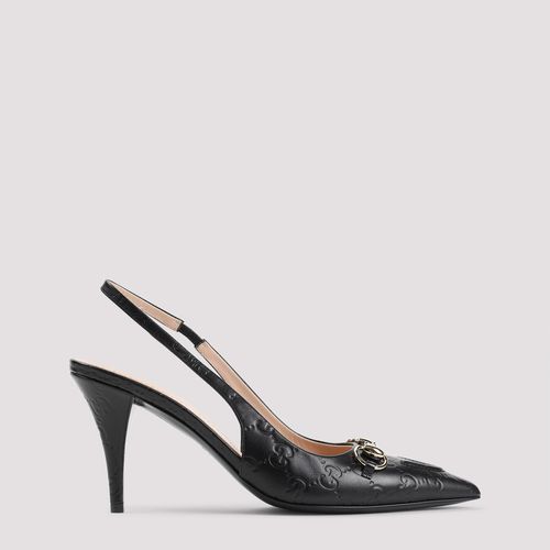 Erin Gg Leather Slingback Mules - Gucci - Modalova