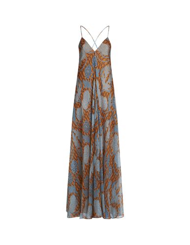 Orange Long Dress With Flower Motif - Etro - Modalova