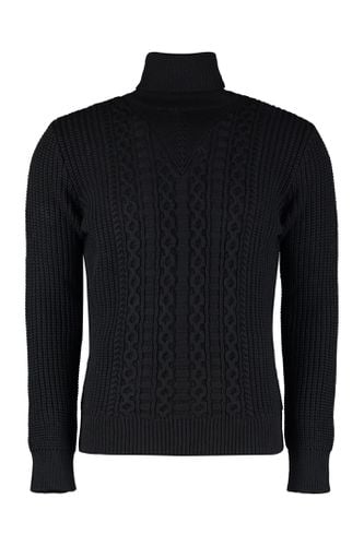 Ribbed Wool Turtleneck Sweater - Roberto Collina - Modalova