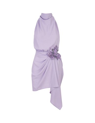 Lilac Mini Dress With Jewel Detail - Amen - Modalova