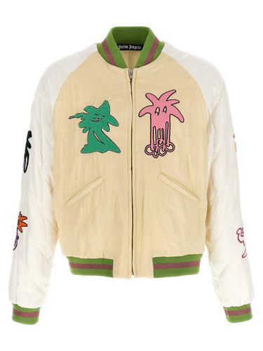 Palmity Quilted Zipped Bomber Jacket - Palm Angels - Modalova