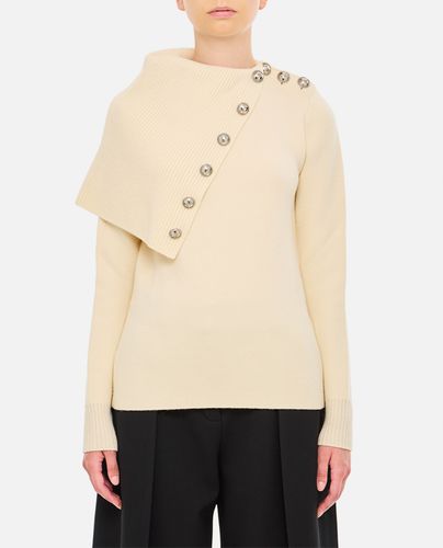 Asymmetric Neck Wool Pullover - Paco Rabanne - Modalova