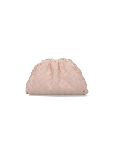 Mini Leather Clutch With Woven Pattern And Shoulder Strap - Bottega Veneta - Modalova