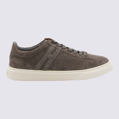 Hogan Taupe Leather Sneakers - Hogan - Modalova