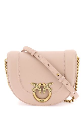 Mini Love Bag Click Round Leather Shoulder Bag - Pinko - Modalova