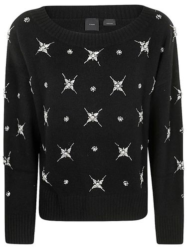 Pinko Embellished Ribbed Hem Jumper - Pinko - Modalova