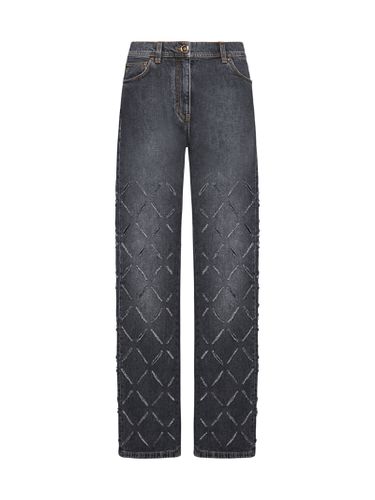 Versace Grey Wide Leg Denim - Versace - Modalova